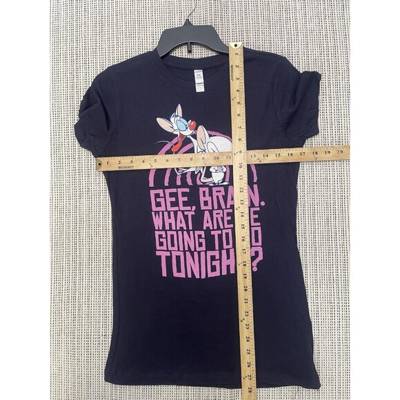 Pinky & The Brain Womens T-Shirt Navy Large Truffle Shuffle Graphic Print - Picture 7 of 7